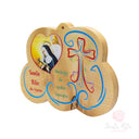 Quadretto Santa Rita Legno Forma Nuvola ☁️ Preghiera Famiglia Made in Italy Artigianale