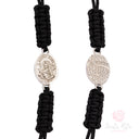 Bracciale in corda con medaglia Santa Rita in Argento 925