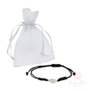 Bracciale in corda con medaglia Santa Rita in Argento 925