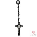 Rosario Corda San Benedetto Grano Legno Ovale 47cm