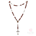 Rosario Santa Rita Gloria rosa metallo e legno scorrevole