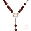 Rosario Santa Rita Gloria rosa metallo e legno scorrevole