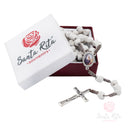 Rosario Santa Rita con grani in pietra di Medjugorje