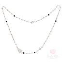 Rosario Girocollo Santa Rita Metallo Gloria Nero