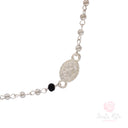 Rosario Girocollo Santa Rita Metallo Gloria Nero