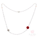 Rosario Santa Rita girocollo mezzo cristallo con Rosa