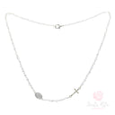 Rosario girocollo 3 poste in mezzo cristallo