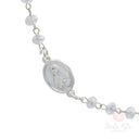 Rosario girocollo 3 poste in mezzo cristallo