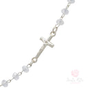 Rosario girocollo 3 poste in mezzo cristallo