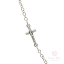 Rosario girocollo Santa Rita in acciaio sterling