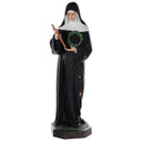 Statua Santa Rita 80cm Vetroresina Occhi Vetro Dipinta colori ad olio