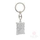 Portachiavi Santa Rita pergamena metallo