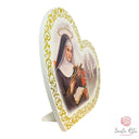 Quadro Legno Foglia Oro 24kt Santa Rita e Santuario di Cascia