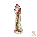 Statua Santa Rita 26cm Bianca Avorio Maestro Cassetta Resina Marmo Dipinta a Mano