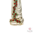 Statua Santa Rita 26cm Bianca Avorio Maestro Cassetta Resina Marmo Dipinta a Mano