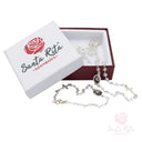 Set Rosario 3 Poste Girocollo e Bracciale Santa Rita Mezzo Cristallo