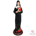Statua Santa Rita da Cascia in Resina Smaltata Lucida Dipinta a Mano