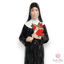 Statua Santa Rita da Cascia in Resina Smaltata Lucida Dipinta a Mano