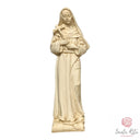 Statua di Santa Rita in resina effetto invecchiato 13 cm