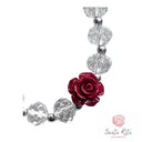 Bracciale Elastico Santa Rita con Grani in Mezzo Cristallo🌹