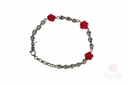 Bracciale catena Argento 925 Rose Pasta Corallo Chiusura Gancio