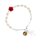 Bracciale Santa Rita perle e rosa