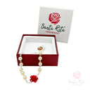 Bracciale Santa Rita perle e rosa