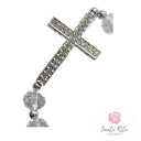 Bracciale Elastico Santa Rita con Grani in Mezzo Cristallo🌹