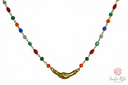 Collana Fede di Santa Rita Argento 925 Multicolore