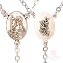 Rosario Santa Rita con grani in mezzo cristallo