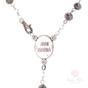 Rosario Santa Rita grani mezzo cristallo sfaccettato