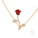 Collana Rosa di Santa Rita in acciaio
