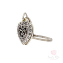 Portachiavi con Santa Rita e cuore traforato