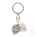 Portachiavi con Santa Rita e cuore traforato