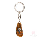 Portachiavi Santa Rita sandalo vero cuoio