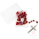 Rosario Santa Rita con grani in mezzo cristallo