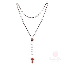 Rosario Santa Rita in legno grani cubo