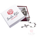 Rosario Santa Rita grani mezzo cristallo sfaccettato