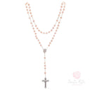 Rosario Santa Rita con grani in mezzo cristallo