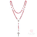 Rosario Santa Rita con grani in mezzo cristallo