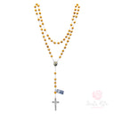 Porta rosario in legno di Santa Rita e rosario in ulivo certificato