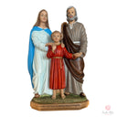 Statua della Sacra Famiglia Santa Rita Souvenirs in resina dipinta a mano con Gesù, Maria e Giuseppe su base decorata