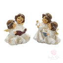 Set 2 coppie Angeli resina