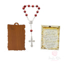 Kit devozionale Santa Rita – preghiera, decina profumata e quadretto tascabile