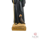Statua San Benedetto da Norcia 24cm  Resina Marmo Dipinta a Mano Colori ad Olio