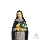 Statua Santa Chiara d'Assisi in Resina Dipinta a Mano 28 cm