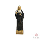 Statua Santa Scolastica in Polvere di Marmo e Resina Dipinta a Mano cm 25