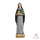 Statua Santa Chiara d'Assisi in Resina Dipinta a Mano 28 cm