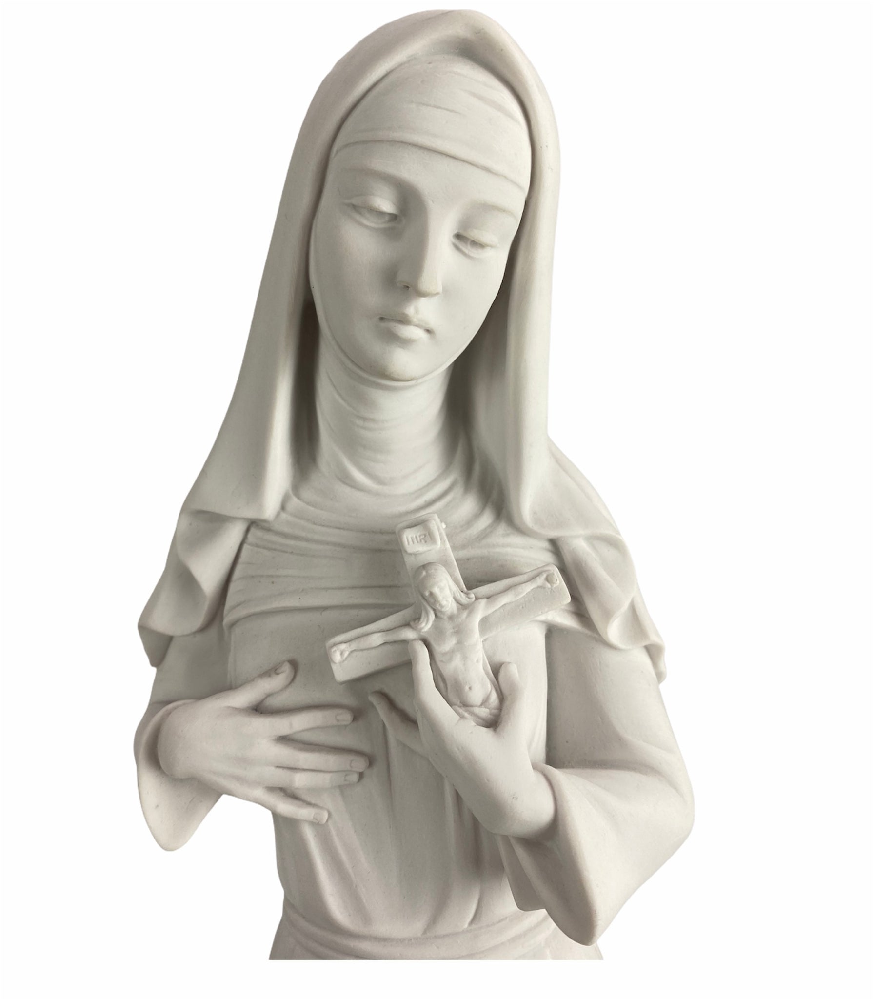 Statua Santa Rita in alabastro cm 50