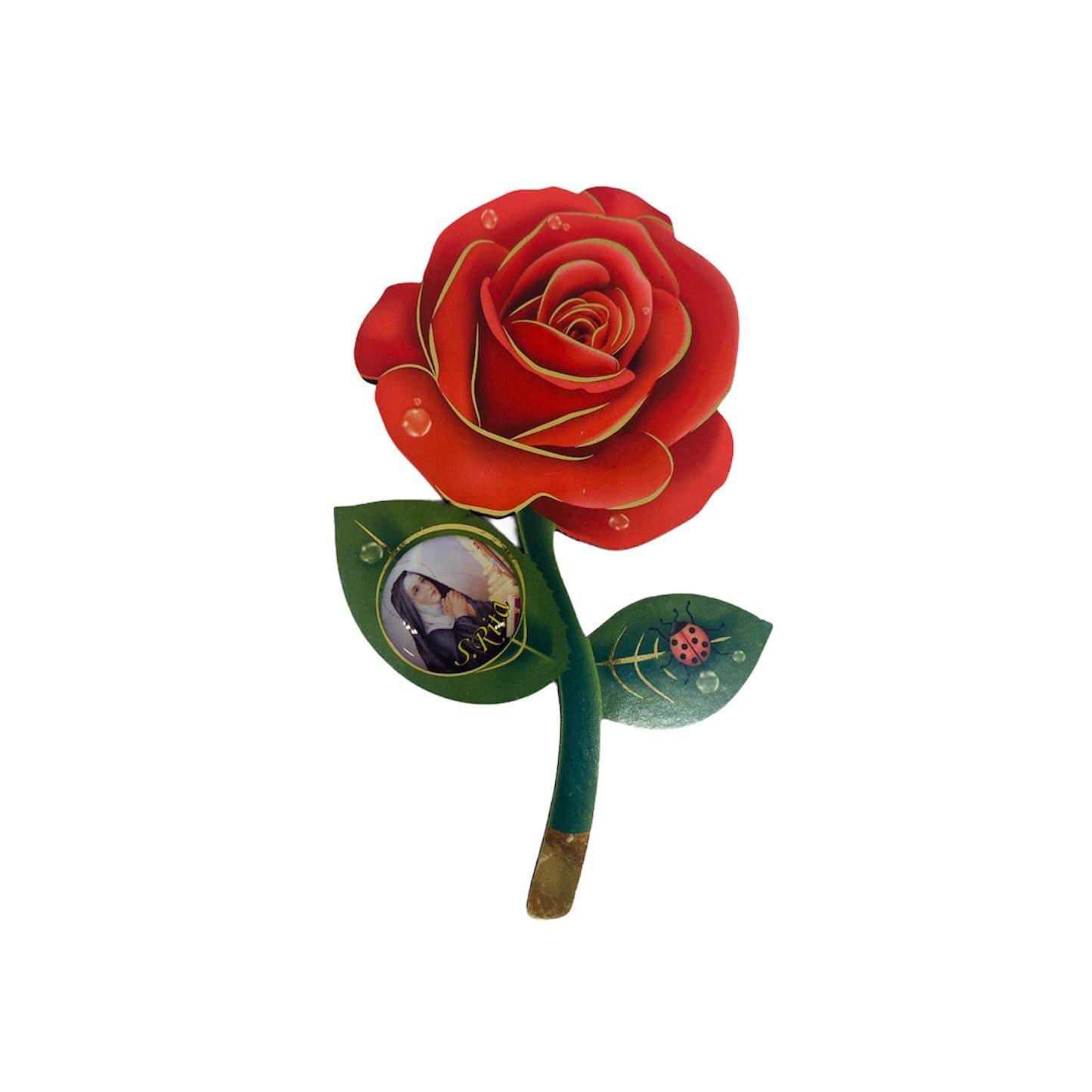 Calamita rosa in legno di Santa Rita